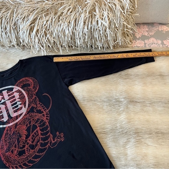 DRAGONBALL Z Black Red Graphic Long Sleeve M Shirt Anime RIPPLE JUNCTION - Picture 6 of 10